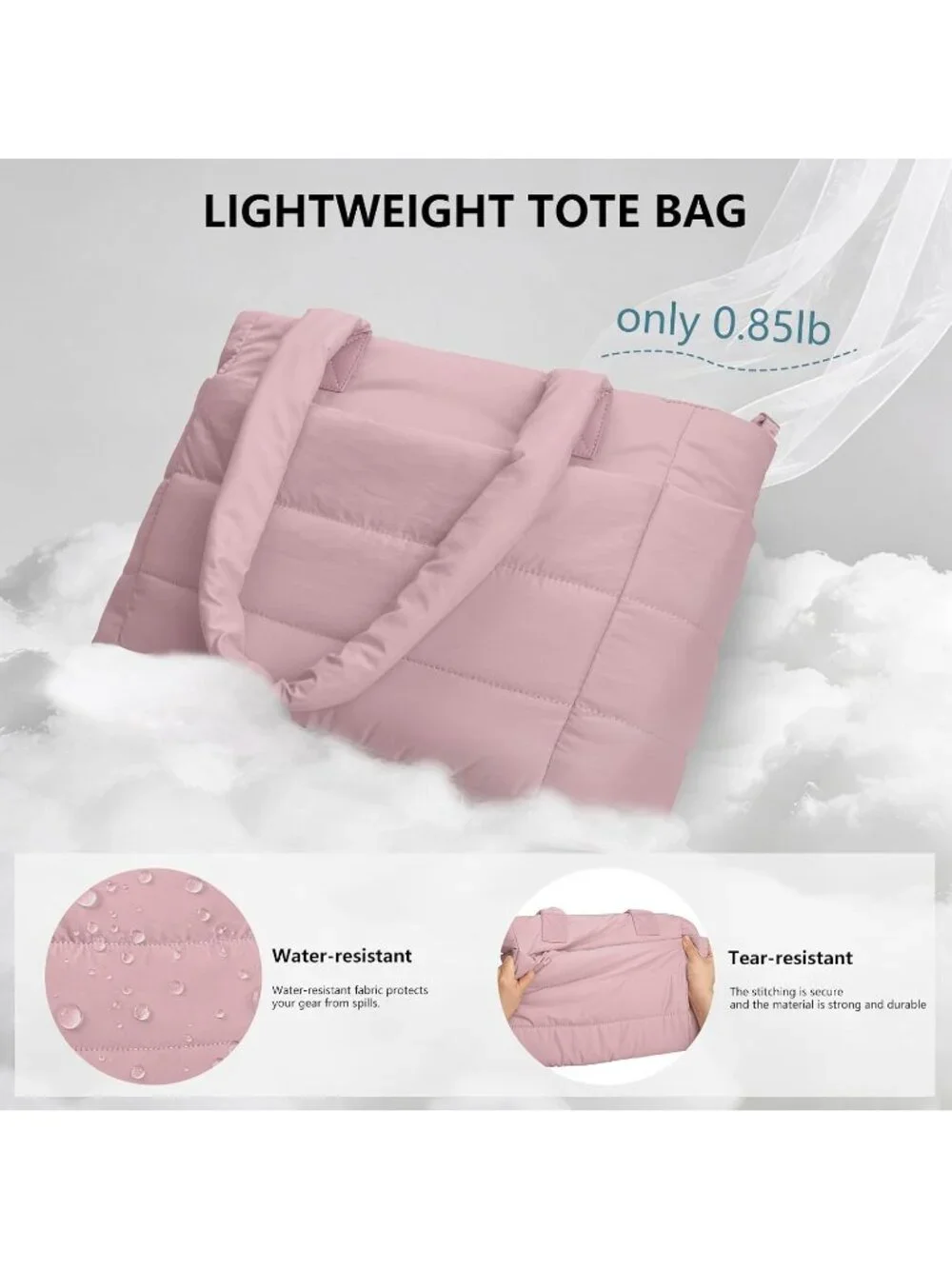 N/A puffer tote